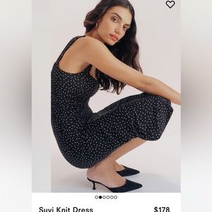 Reformation Knit Suvi Polka Dot Dress